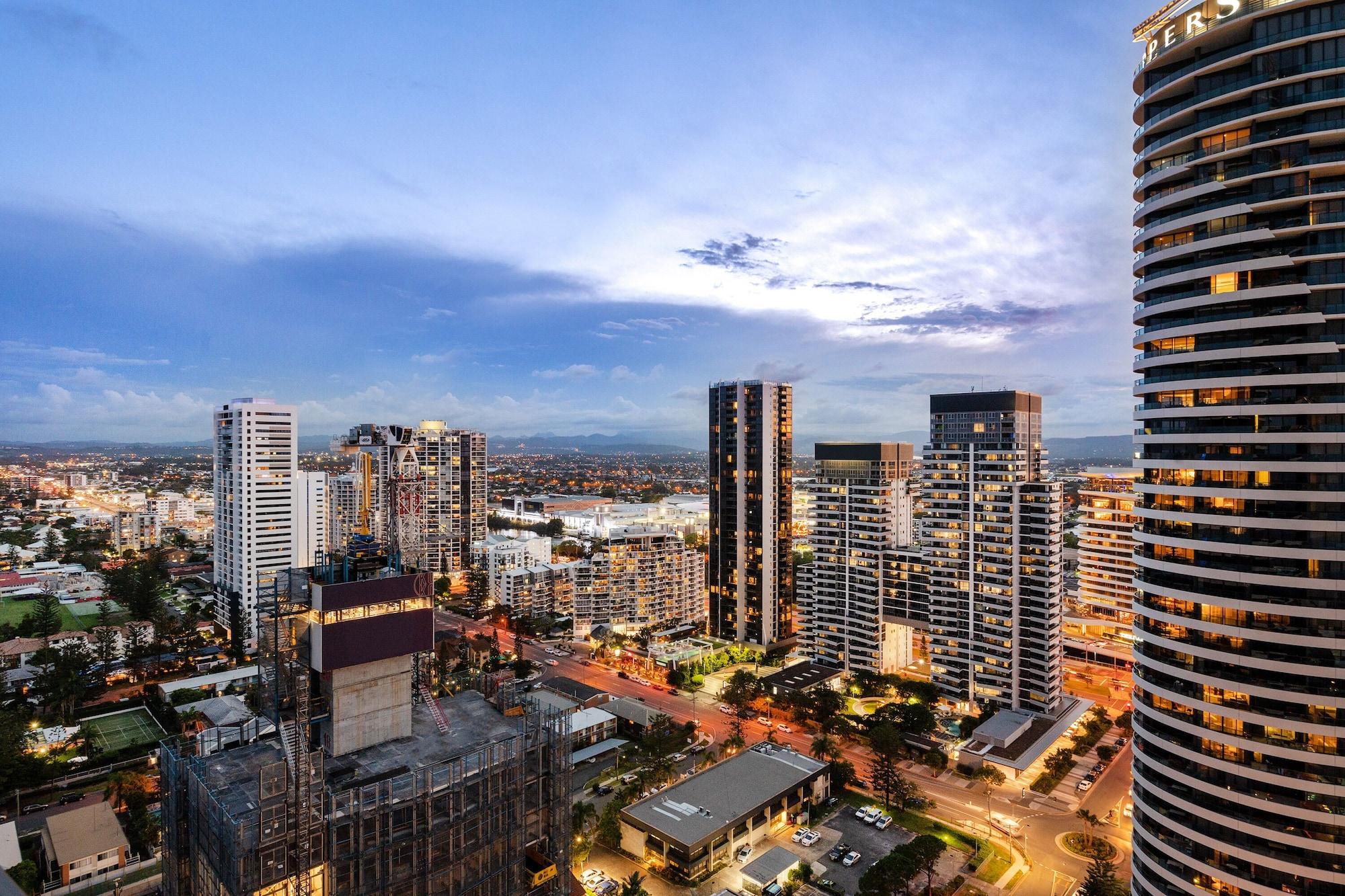 Peppers Broadbeach Голд-Кост Экстерьер фото Aerial view of Broadbeach