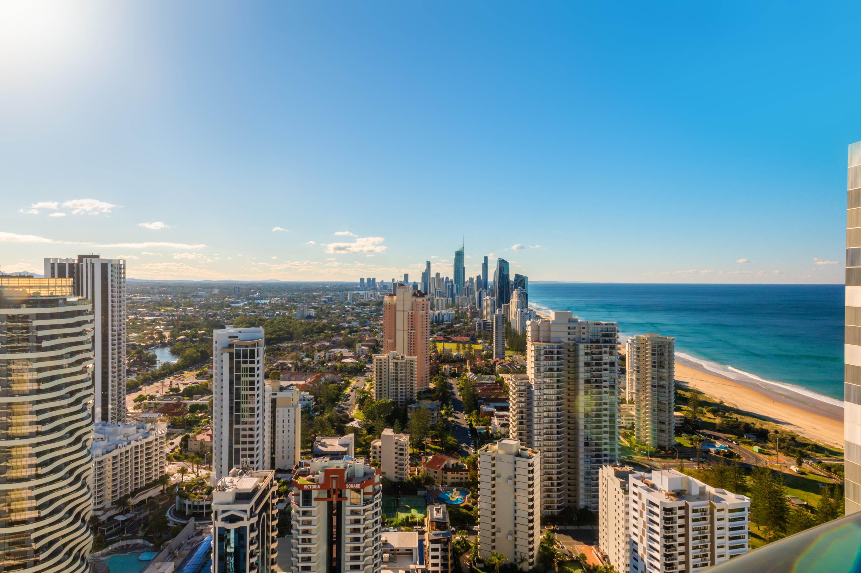 Peppers Broadbeach Голд-Кост Экстерьер фото Aerial view of Broadbeach